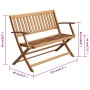 Garden bench with cushion solid acacia wood 120 cm by vidaXL, garden benches - Ref: Foro24-3064245, Price: 131,56 €, Discount: %