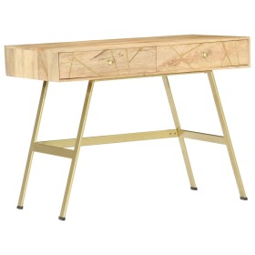 Schreibtisch aus massivem Mangoholz mit Schubladen 100x55x75 cm von vidaXL, Schreibtische - Ref: Foro24-286150, Preis: 138,99...