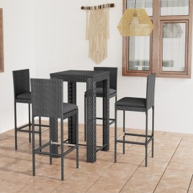 5-piece garden bar furniture set and gray synthetic rattan cushions by vidaXL, Garden sets - Ref: Foro24-3064795, Price: 344,...