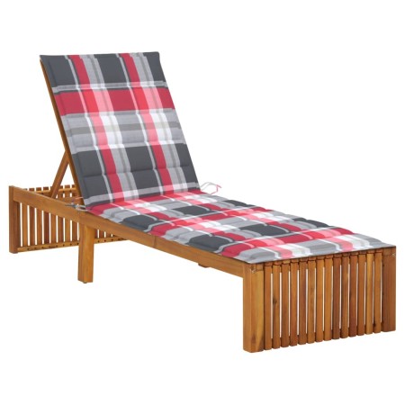 Tumbona con cojín madera maciza de acacia de vidaXL, Tumbonas - Ref: Foro24-3064162, Precio: 210,84 €, Descuento: %