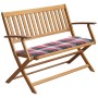 Garden bench with cushion solid acacia wood 120 cm by vidaXL, garden benches - Ref: Foro24-3064252, Price: 128,76 €, Discount: %