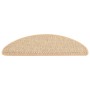 Alfombrilla autoadhesiva escalera sisal 15 uds beige 65x21x4 cm de vidaXL, Alfombrillas para escalones - Ref: Foro24-326880, ...