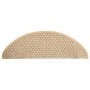 Alfombrilla autoadhesiva escalera sisal 15 uds beige 65x21x4 cm de vidaXL, Alfombrillas para escalones - Ref: Foro24-326880, ...