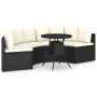 5-piece garden sofa set and black synthetic rattan cushions by vidaXL, Garden sets - Ref: Foro24-3064905, Price: 405,53 €, Di...