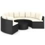 7-teiliges Gartensofa-Set und schwarze synthetische Rattankissen von vidaXL, Gartensets - Ref: Foro24-3064892, Preis: 624,78 ...