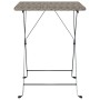 Gray synthetic rattan folding cafe table 55x54x71 cm by vidaXL, Garden tables - Ref: Foro24-319985, Price: 77,99 €, Discount: %