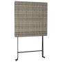 Mesa de cafetería plegable ratán sintético gris 55x54x71 cm de vidaXL, Mesas de jardín - Ref: Foro24-319985, Precio: 77,99 €,...