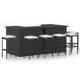 8-piece garden bar set and black synthetic rattan cushions by vidaXL, Garden sets - Ref: Foro24-3064926, Price: 743,77 €, Dis...