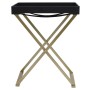 Mesa plegable MDF dorado y negro 48x34x61 cm de vidaXL, Mesas auxiliares - Ref: Foro24-331659, Precio: 57,96 €, Descuento: %