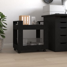 Carrito de escritorio madera contrachapada negro 60x45x60 cm de vidaXL, Carros e islas - Ref: Foro24-816601, Precio: 37,01 €,...