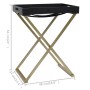 Mesa plegable MDF dorado y negro 48x34x61 cm de vidaXL, Mesas auxiliares - Ref: Foro24-331659, Precio: 57,96 €, Descuento: %