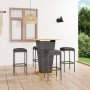 5-piece garden bar furniture set and gray PE rattan cushions by vidaXL, Garden sets - Ref: Foro24-3064853, Price: 285,16 €, D...