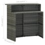 3-piece garden bar furniture set with grey cushions by vidaXL, Garden sets - Ref: Foro24-3064874, Price: 259,17 €, Discount: %