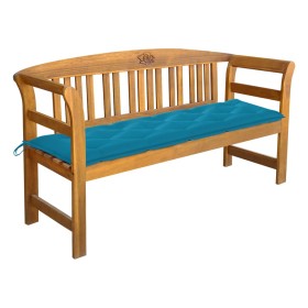 Garden bench with cushion solid acacia wood 157 cm by vidaXL, garden benches - Ref: Foro24-3064285, Price: 172,85 €, Discount: %