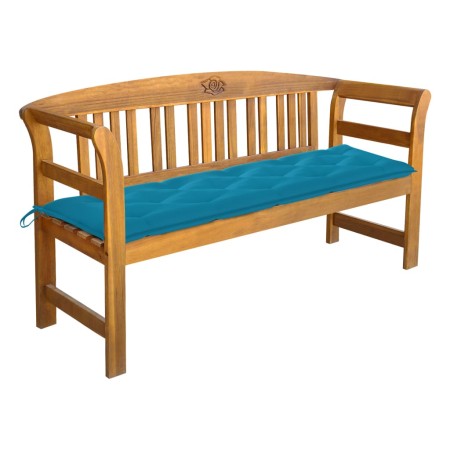 Garden bench with cushion solid acacia wood 157 cm by vidaXL, garden benches - Ref: Foro24-3064285, Price: 172,99 €, Discount: %