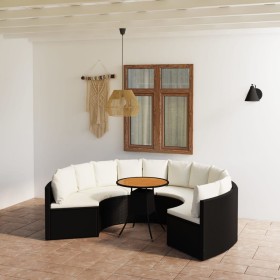 7-piece garden sofa set with black synthetic rattan cushions by vidaXL, Garden sets - Ref: Foro24-3064888, Price: 576,26 €, D...