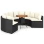 Set aus 7-teiligen Gartensofas und Kissen Kunstrattan schwarz von vidaXL, Gartensets - Ref: Foro24-3064888, Preis: 576,26 €, ...