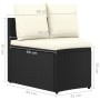 5-teiliges Gartensofa-Set und schwarze synthetische Rattankissen von vidaXL, Gartensets - Ref: Foro24-3064908, Preis: 411,74 ...