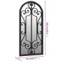 Black iron garden mirror for outdoor use 100x45 cm by vidaXL, Mirrors - Ref: Foro24-318374, Price: 131,12 €, Discount: %