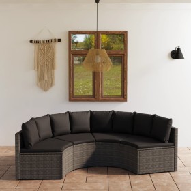 Garden sofa set with cushions 4 pieces gray synthetic rattan by vidaXL, Garden sets - Ref: Foro24-3064911, Price: 436,99 €, D...