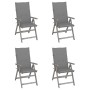 Reclining garden chairs 4 pcs solid acacia wood cushions by vidaXL, Garden chairs - Ref: Foro24-3065378, Price: 338,55 €, Dis...