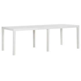 Mesa de jardín PP blanco 220x90x72 cm de vidaXL, Mesas de jardín - Ref: Foro24-317732, Precio: 170,61 €, Descuento: %