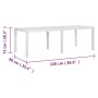 Mesa de jardín PP blanco 220x90x72 cm de vidaXL, Mesas de jardín - Ref: Foro24-317732, Precio: 158,99 €, Descuento: %