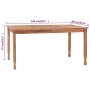 Garden dining table solid teak wood 150x90x75 cm by vidaXL, Garden tables - Ref: Foro24-315465, Price: 242,12 €, Discount: %