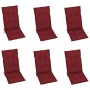 Garden chairs 6 pcs solid teak wood red red cushions by vidaXL, Garden chairs - Ref: Foro24-3065584, Price: 660,55 €, Discoun...