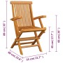 Folding garden chairs, set of 4, made of solid teak wood. by vidaXL, Garden chairs - Ref: Foro24-3065528, Price: 346,65 €, Di...