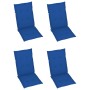 Garden chairs 4 units teak wood with royal blue cushions by vidaXL, Garden chairs - Ref: Foro24-3065540, Price: 437,99 €, Dis...