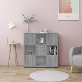 Regal aus Sperrholz in Sonoma-Grau, 90 x 30 x 90 cm von vidaXL, Bücherregale und Regale - Ref: Foro24-815550, Preis: 105,03 €...