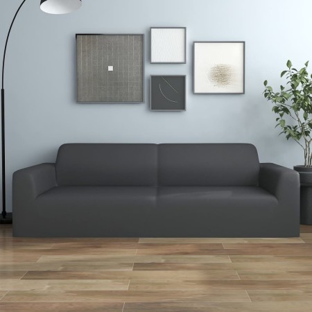 Funda elástica de sillón de 3 plazas poliéster jersey antracita de vidaXL, Fundas - Ref: Foro24-332938, Precio: 28,42 €, Desc...