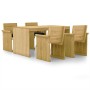 Set de comedor jardín 5 pzas con cojines madera pino impregnada de vidaXL, Conjuntos de jardín - Ref: Foro24-3065724, Precio:...