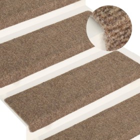 Stair mat 15 pcs cream punched fabric 65x21x4 cm by vidaXL, Stair mats - Ref: Foro24-326190, Price: 41,61 €, Discount: %