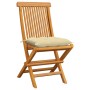 Garden chairs 6 pcs teak wood with cream white cushions by vidaXL, Garden chairs - Ref: Foro24-3065607, Price: 409,45 €, Disc...