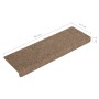 Stufenmatte 15 Stück, cremefarbener gestanzter Stoff, 65 x 21 x 4 cm von vidaXL, Treppenmatten - Ref: Foro24-326190, Preis: 4...