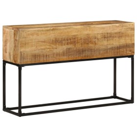 Mesa consola de madera de mango rugosa 120x30x75 cm de vidaXL, Mesas auxiliares - Ref: Foro24-320820, Precio: 168,88 €, Descu...