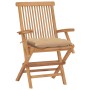 Garden chairs 4 pcs solid teak wood with beige cushions by vidaXL, Garden chairs - Ref: Foro24-3065635, Price: 348,79 €, Disc...