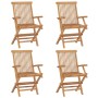 Garden chairs 4 pcs solid teak wood with beige cushions by vidaXL, Garden chairs - Ref: Foro24-3065635, Price: 303,99 €, Disc...