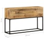 Rough mango wood console table 120x30x75 cm by vidaXL, Side tables - Ref: Foro24-320820, Price: 168,61 €, Discount: %