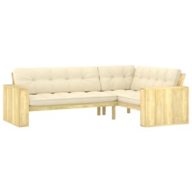 Garden corner bench and impregnated pine cushions 239 cm by vidaXL, garden benches - Ref: Foro24-3065761, Price: 514,99 €, Di...