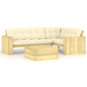 2-piece garden sofa set with impregnated pine wood cushions by vidaXL, Garden sets - Ref: Foro24-3065773, Price: 612,99 €, Di...