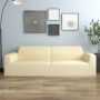 Funda elástica para sillón de 3 plazas poliéster jersey crema de vidaXL, Fundas - Ref: Foro24-332946, Precio: 28,22 €, Descue...