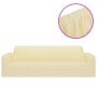 Funda elástica para sillón de 3 plazas poliéster jersey crema de vidaXL, Fundas - Ref: Foro24-332946, Precio: 28,22 €, Descue...