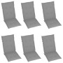 Garden chairs 6 pcs solid teak wood with gray cushions by vidaXL, Garden chairs - Ref: Foro24-3065561, Price: 723,99 €, Disco...