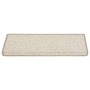 Alfombrilla autoadhesiva escalera sisal 15 uds beige 65x21x4 cm de vidaXL, Alfombrillas para escalones - Ref: Foro24-326882, ...