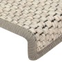 Alfombrilla autoadhesiva escalera sisal 15 uds beige 65x21x4 cm de vidaXL, Alfombrillas para escalones - Ref: Foro24-326882, ...