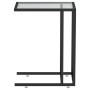 Black transparent glass computer side table 50x35x65cm by vidaXL, Side tables - Ref: Foro24-331650, Price: 43,09 €, Discount: %