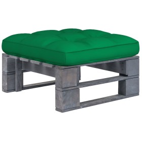 Gray impregnated pine wood pallet garden ottoman by vidaXL, Modular outdoor sofas - Ref: Foro24-3066414, Price: 55,99 €, Disc...